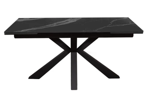 Стол DikLine SFE160 Керамика Черный мрамор/подстолье черное/опоры черные (2 уп.)