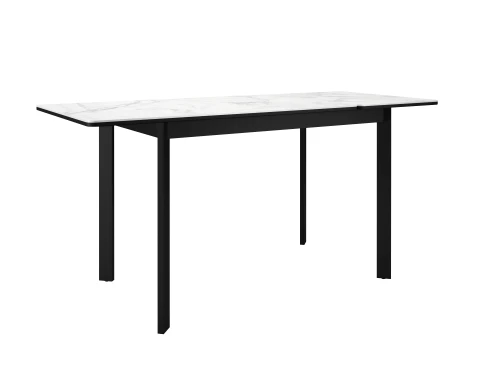Стол DikLine LK110 Керамика Белый мрамор/подстолье черное/опоры черные