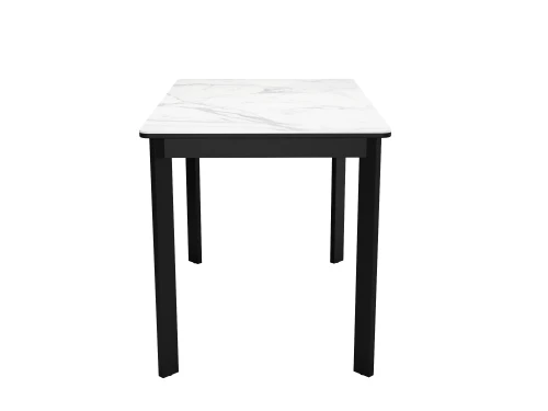 Стол DikLine LK110 Керамика Белый мрамор/подстолье черное/опоры черные