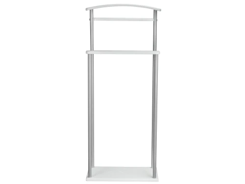 Вешалка костюмная Верис 4 металлик/белый