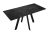 Стол DikLine DKD120, керамика 120(160)х80, мрамор черный матовый, опоры черные (2 уп.)