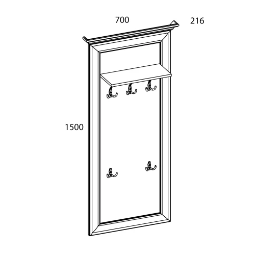 Вешалка L, TIFFANY, цвет вудлайн кремовый