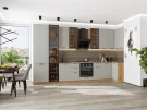 Кухонный гарнитур Флэт-05 Light Grey In 2S Дуб Вотан Кухонный гарнитур Флэт-05 Light Grey In 2S Дуб Вотан