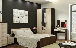 Кровать с проложками ДСП Фиеста LIGHT 160х200, венге