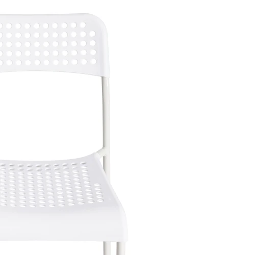 Стул ADDE (mod. C-049) металл/пластик, 39 х 49 х 78 см, White(белый) разборный (Комплект из 8 шт.)