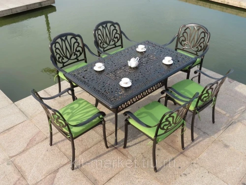 Обеденная группа из литого алюминия Rimini 6