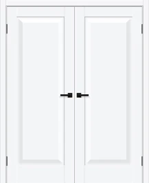 Двойная распашная дверь BRAVO Прима-20 White Silk