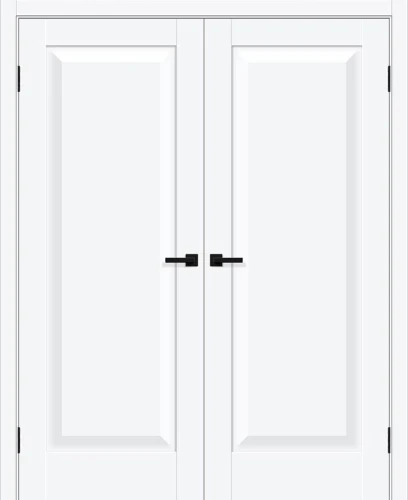 Двойная распашная дверь BRAVO Прима-20 White Silk
