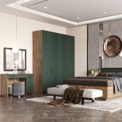 Зеркало навесное «Герта» КМК 0979.15, зеленый матовый