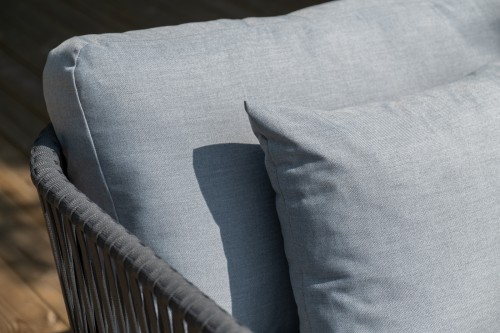 "Багамы" лаунж-зона 5-местная плетеная из роупа (веревки), каркас алюминиевый темно-серый, роуп серый