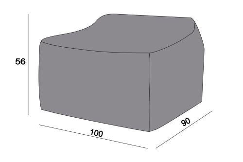 Защитный чехол на кресло Гранада 100×90×56 см, цвет серый