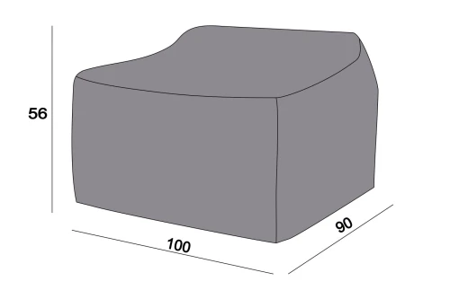 Защитный чехол на кресло Гранада 100×90×56 см, цвет серый