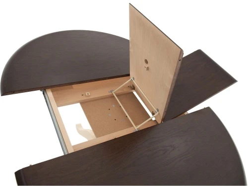 Стол «Леонардо-1» (D1000), комби 6 (слоновая кость+орех темный)