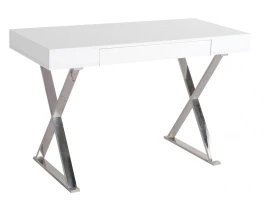 Стол-консоль Рокки MJ-001, 120х55х76 см, белый/хром