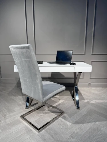 Стол-консоль Рокки MJ-001, 120х55х76 см, белый/хром