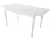 Стол «Кабриоль» 120x80 GLASS белый, эмаль белая