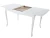 Стол «Кабриоль» 120x80 GLASS белый, эмаль белая