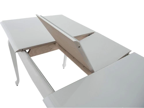 Стол «Кабриоль» 120x80 GLASS белый, эмаль белая