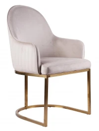 Стул обеденный Пандора DС-1110, бежевый, матовое золото