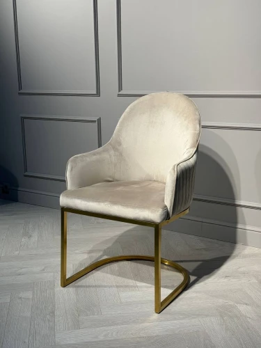 Стул обеденный Пандора DС-1110, бежевый, матовое золото