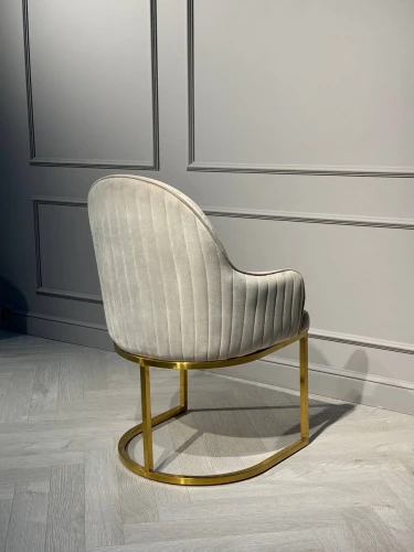 Стул обеденный Пандора DС-1110, бежевый, матовое золото