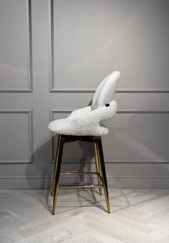 Стул барный Виола BS1241-WT, 55х46х105 см, белый крем/золото