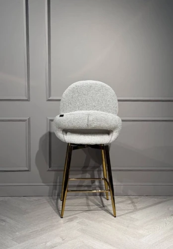 Стул барный Виола BS1241-WT, 55х46х105 см, белый крем/золото