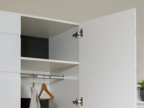 Шкаф «Йорк» 2дв, Белый/белый глянец