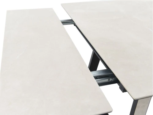 Стол «Monaco» Quadro, Bayona ivory natural, каркас черный