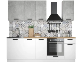 Кухонный гарнитур «Ника» Нео 2,4м, Ателье светлый/Белый