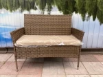 Двухместный диван из искусственного ротанга Анкор  -  Brown