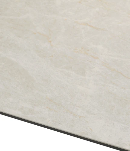 Стол ASTRID 200 TL-102 Бежевый мрамор, испанская керамика / Темно-серый каркас, ®DISAUR
