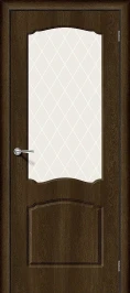 Межкомнатная дверь винил BRAVO Альфа-2 Dark Barnwood White Сrystal