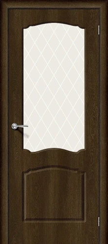 Межкомнатная дверь винил BRAVO Альфа-2 Dark Barnwood White Сrystal