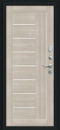 Входная дверь BRAVO Проф Букле черное/Cappuccino Veralinga 