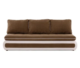 Диван прямой, еврокнижка, "Оскар" 144, велюр коричневый ППУ