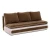 Диван прямой, еврокнижка, "Оскар" 144, велюр коричневый ППУ