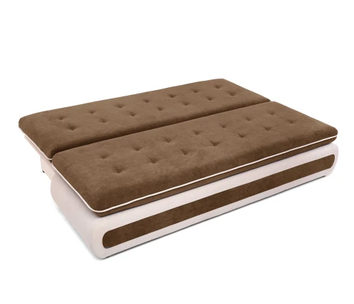 Диван прямой, еврокнижка, "Оскар" 144, велюр коричневый ППУ