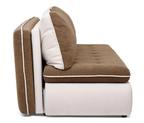 Диван прямой, еврокнижка, "Оскар" 144, велюр коричневый ППУ