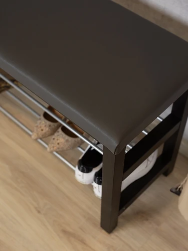 Банкетка BeautyStyle 4 венге/экокожа серый