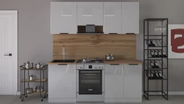 Кухонный гарнитур Аттика 2000 белый/Nord Кухонный гарнитур Аттика 2000 белый/Nord