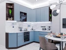 Угловая модульная кухня Фьюжн-02 Silky Blue Угловая модульная кухня Фьюжн-02 Silky Blue