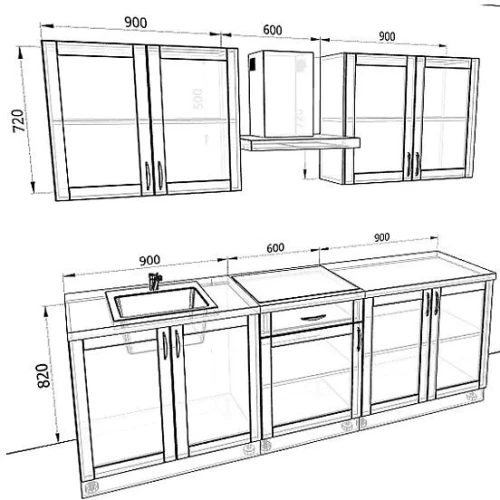 Кухня Базис Nicole-Wood Комплектация 3