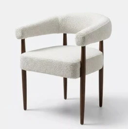 Стул БОНСАЙ (BONSAI), цвет СВЕТЛО-БЕЖЕВЫЙ CLOUD-113, букле / ОРЕХ , ®DISAUR