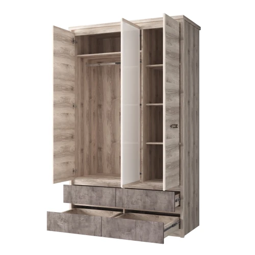 Шкаф 3DG4S Z, JAZZ, цвет Каштан найроби/Оникс