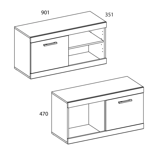Тумба 1D2N, OSKAR , цвет дуб Санремо