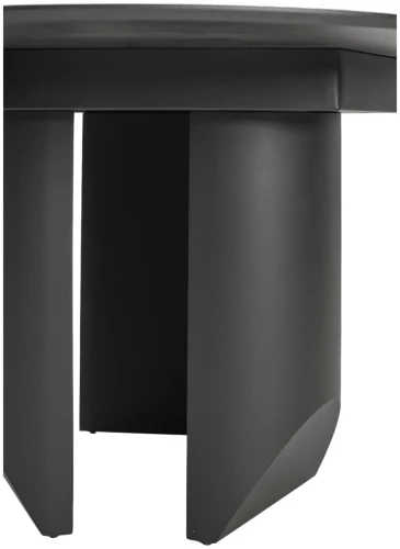 Стол КОЛИЗЕЙ D140 ARCTIC OCEAN, Белый мрамор, керамика / Черный каркас М-City