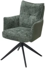 Стул JOSEF 360 град. поворот. HAGA-74 Зеленый, ткань / HJ002-18 Зеленый, PU / черный каркас, ®DISAUR Стул JOSEF 360 град. поворот. HAGA-74 Зеленый, ткань / HJ002-18 Зеленый, PU / черный каркас, ®DISAUR