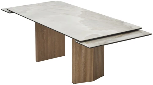 Стол МОЦАРТ 200 REX 769925, Бежевый мрамор, керамика /  Дуб монтана М-City