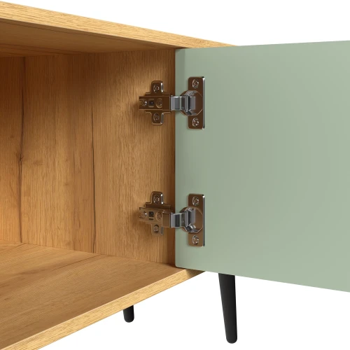 Тумба Вега Саксония ТВ150 с нишами, серо-зеленый